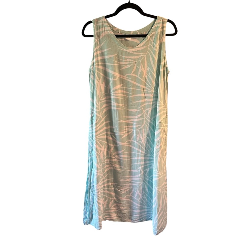 Dragonfly Import‎ Women Medium Teal Green Blue Beach Dress Boho Hippie Festival